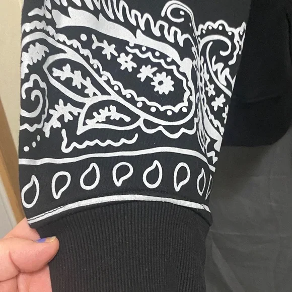 Dog Supply Men's Black and White Patterned Hoodie size 3x - Picture 11 of 14